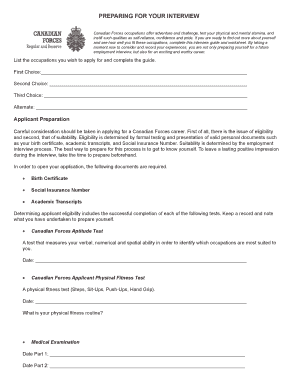 Canadian Forces Interview Guide