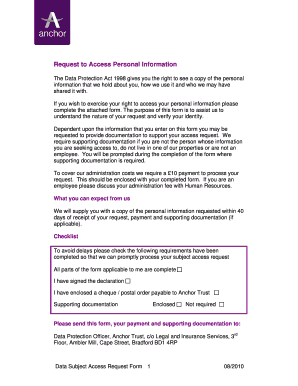 Data Subject Access Request Form