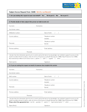 Subject Access Request Form