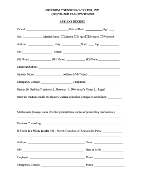 Patient Record Form