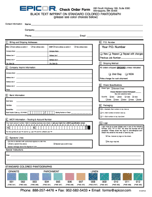 Check Order Form
