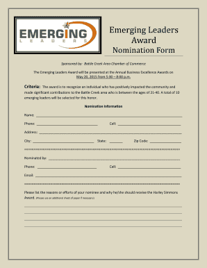 Emerging Leaders Award - Battle Creek Chamber Commerce - battlecreek