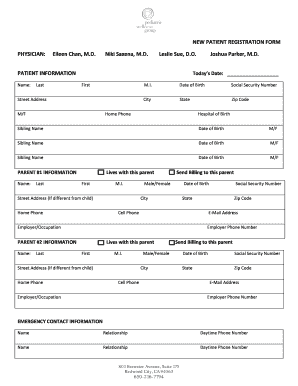 New Patient Registration Form