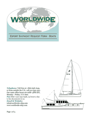 Boat Export Form