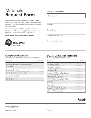 Print Materials Request Form July 2014 - United Way Winnipeg - unitedwaywinnipeg