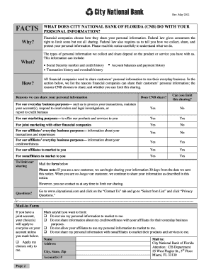 City National Bank of Florida Privacy Notice