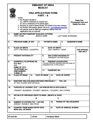 indian embassy tourist visa application