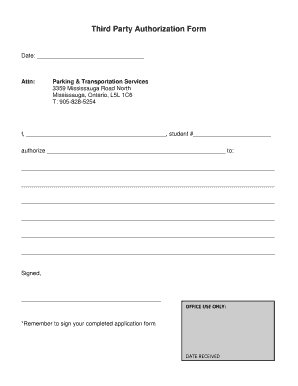 Third Party Authorization Form