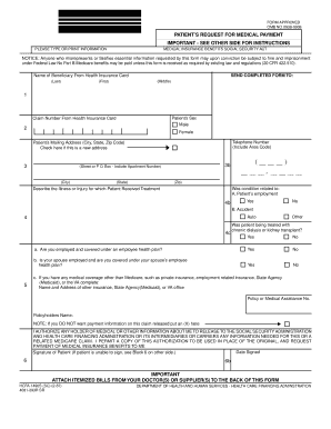 Patient's Request for Medical Payment