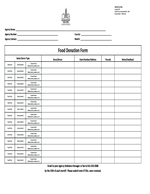 Food Donation Form