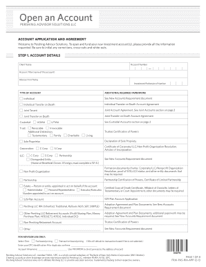 Pershing Advisor Solutions Account Application and Agreement