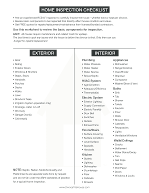 Home Inspection Checklist