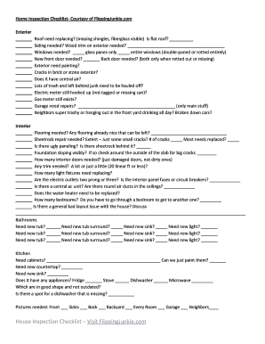 Home Inspection Checklist