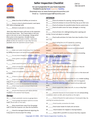 Seller Inspection Checklist
