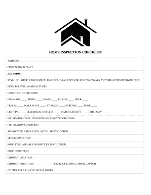 Home Inspection Checklist