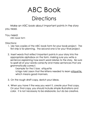 ABC Book Form