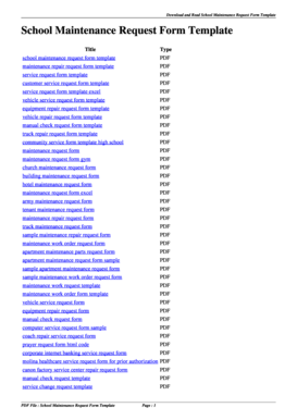 School Maintenance Request Form Template - cadmax no-ip