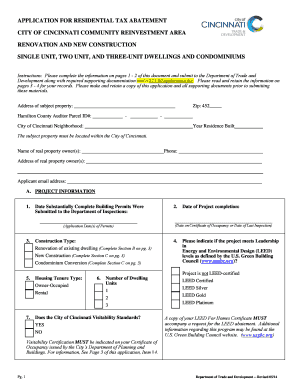 Residential Tax Abatement Application