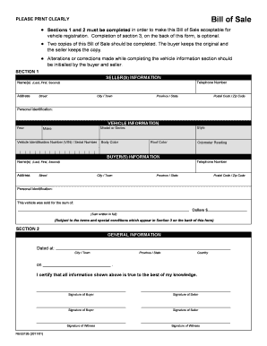 Bill of Sale - The Registry at Edmonton Motors