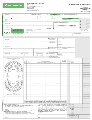 Attending Dentist's Statement Form
