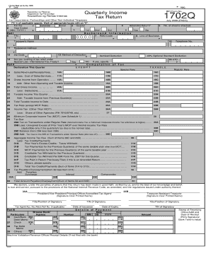BIR Form 1702Q