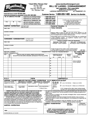 Bill of Lading