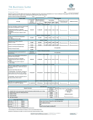 TM Business Suite Insurance Proposal Form