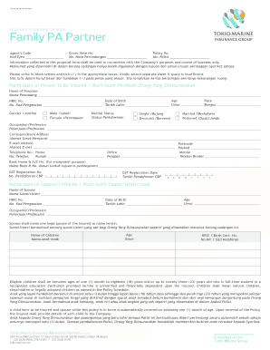 Family PA Partner Proposal Form