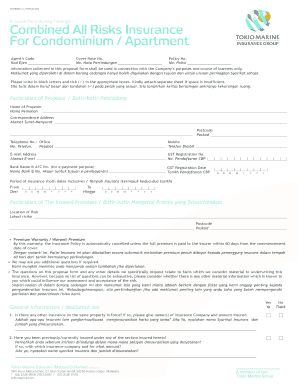 Combined All Risks Insurance Proposal Form