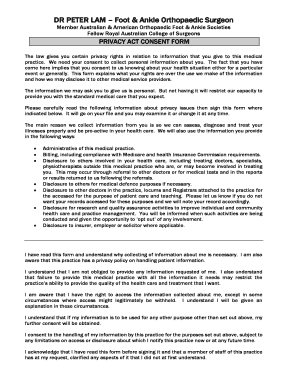 Privacy Act Consent Form