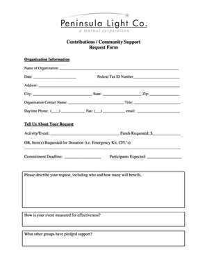 Community Support Request Form