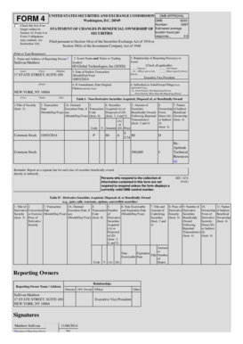 SEC Form 4 Statement of Changes in Beneficial Ownership