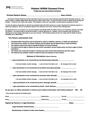 Patient HIPAA Consent Form