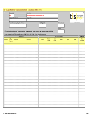 Transport Industry Superannuation Fund Contribution Return Form