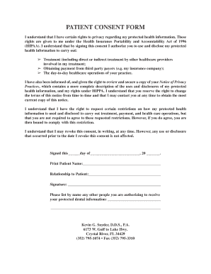 Patient Consent Form