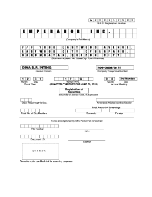 SEC Form 17-Q Quarterly Report