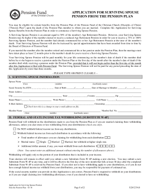 Application for Surviving Spouse Pension