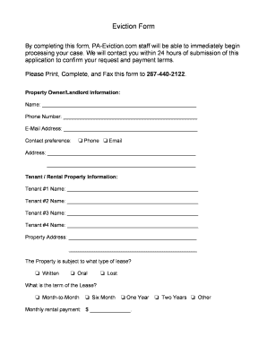 Eviction Notice Form