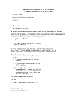 Physician Certification Form