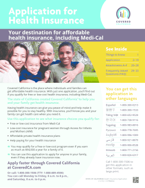 California Health Insurance Application