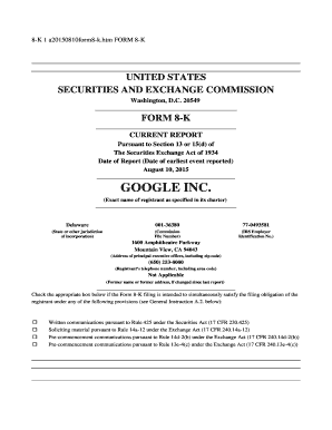 Googlr form - UNITED STATES SECURITIES AND EXCHANGE COMMISSION - CorCom - corrierecomunicazioni