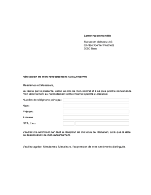 Lettre recommandée