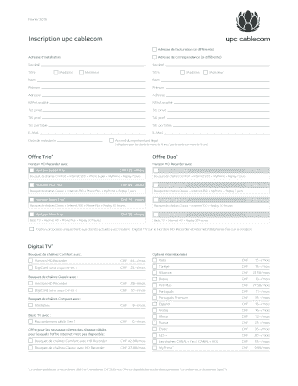 Inscription upc cablecom