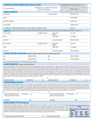 FirstMerit Business Credit Card Application
