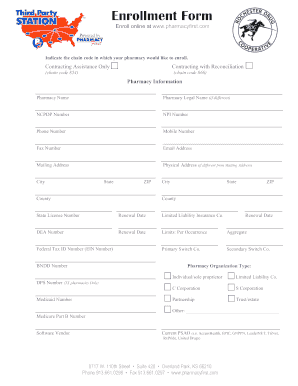 Pharmacy Enrollment Form