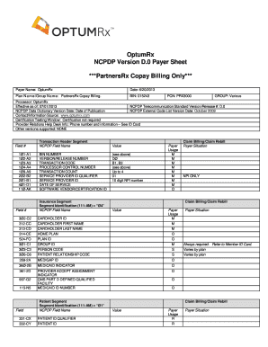 OptumRx NCPDP D.0 Payer Sheet