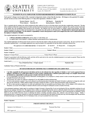 Employer Tuition Reimbursement Deferred Payment Plan