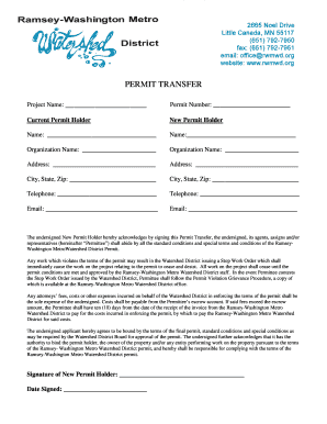 Permit Transfer Form