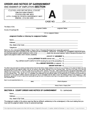 Order and Notice of Garnishment