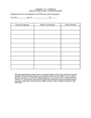 Employer Accreditation List